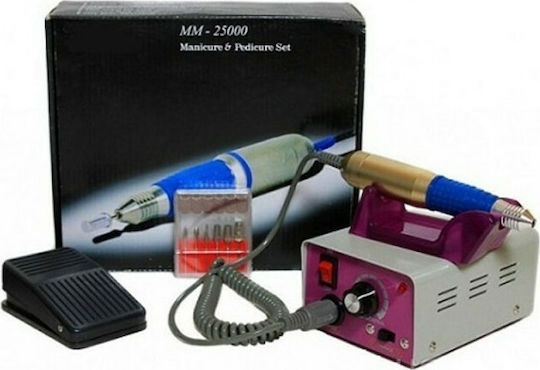 Lina MM-25000 Nail Drill Power 12W Gray with Pedal with 30000 Rotations per Minute