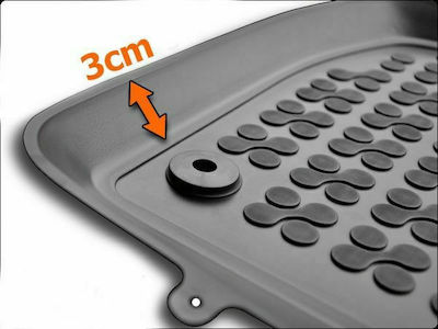 Rezaw Plast Set of Front and Rear Mats Tray Type 4pcs from Rubber for Volvo V40 Black