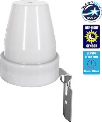 GloboStar Photocell Day-Night 360° AC 230V Max 2200W in White Color 75703