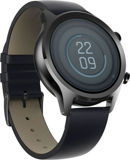 Ticwatch C2+ Edelstahl Wasserdicht Smartwatch mit Pulsmesser (Onyx)