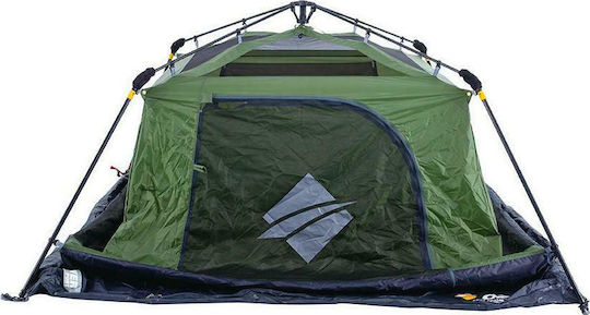OZtrail Fast Frame 4 Automatic Camping Tent Cabin Green with Double Cloth 3 Seasons for 4 People 240x220x195cm