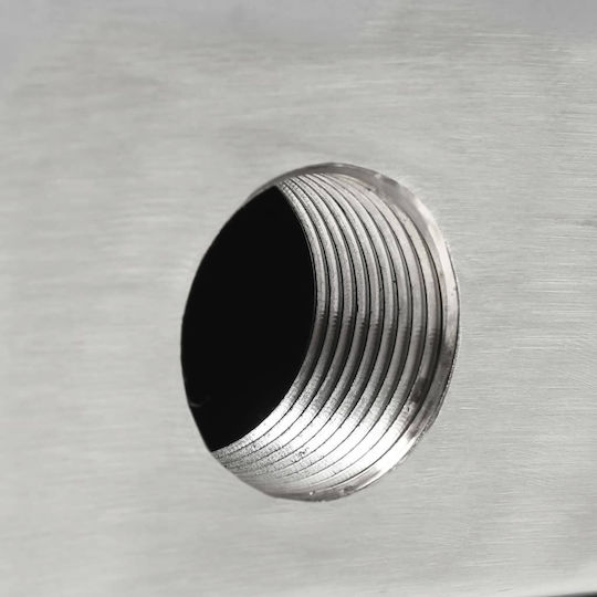 vidaXL Pool Waterfall made of Stainless Steel 14x30x34cm Silver