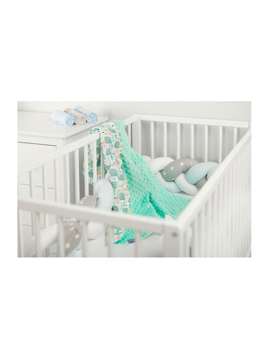 Sensillo Velvet Nursery Swaddling Blanket Green 75x100cm