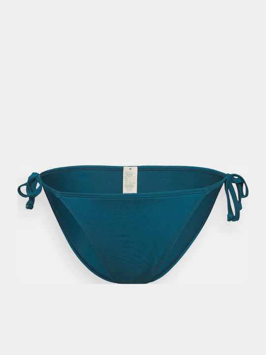 Bora Bora Bikini Slip with Laces Petrol Blue