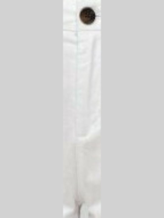 Women's Fabric Trousers Regular Fit White