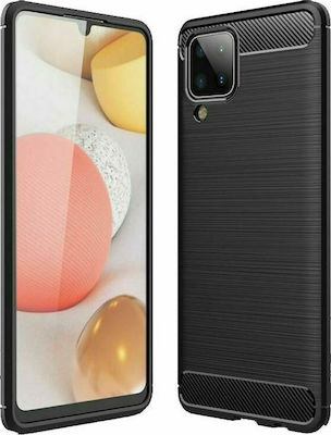 Forcell Carbon Back Cover Σιλικόνης Μαύρο (Galaxy A12)