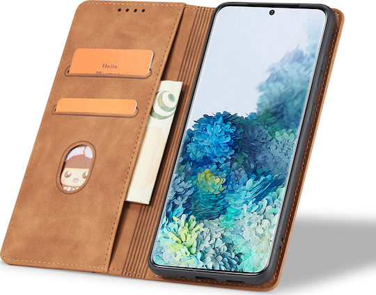 Bodycell PU Leather Книга Изкуствена кожа Кафяв (Redmi Note 9)