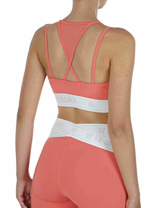 Superdry Frauen Sport-BHs Sport-BH Rosa mit Polsterung