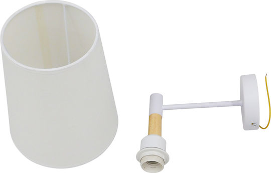 GloboStar Lydford Classic Wall Lamp with E27 Socket White 20x36x36cm