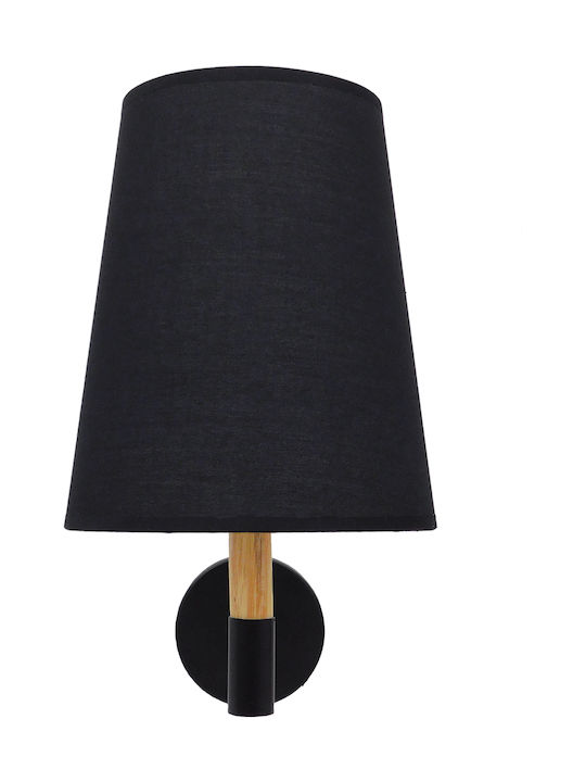 GloboStar Lydford Klassische Wandleuchte mit Lampenbirnensockel E27 Schwarz 28x36cm