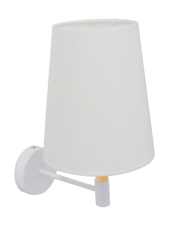 GloboStar Lydford Klassische Wandleuchte mit E27 Lampenbirnensockel Weiß 20x36x36cm