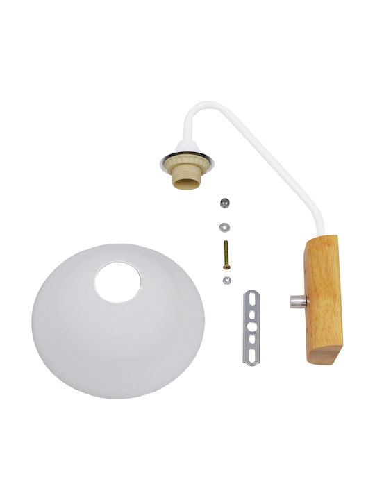 GloboStar Alessia Modern Wall Lamp with Socket E27 White White Width 18cm