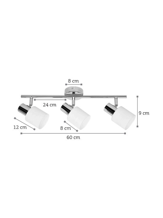 Inlight 9065-3 Τριπλό Σποτ με Ντουί E14 σε Μπρούτζινο Χρώμα