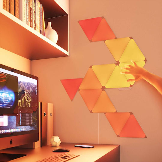 Nanoleaf Διακοσμητικό Φωτιστικό Shapes Triangles LED RGB Hexagon 4τμχ