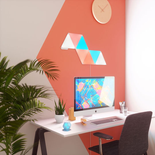 Nanoleaf Διακοσμητικό Φωτιστικό Shapes Triangles LED RGB Hexagon 4τμχ
