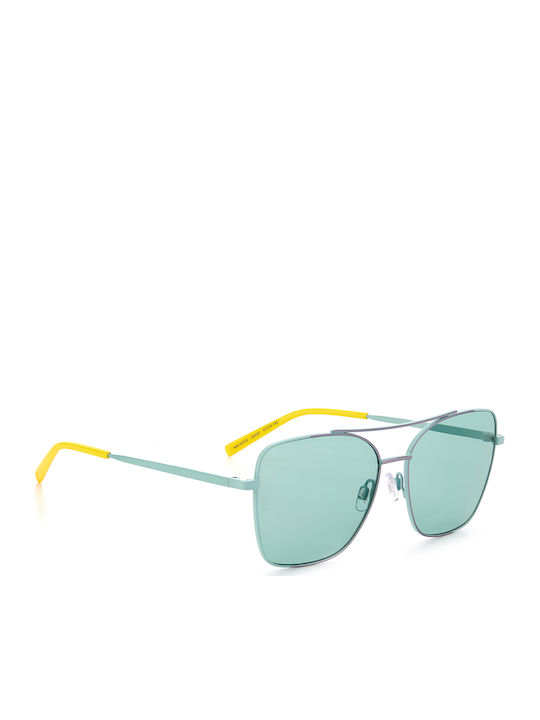 Missoni Ochelari De Soare Pentru Femei Cu Ramă Metalică Turcoaz Și Lentile Turcoaz MMI 0037/S JHD/QT
