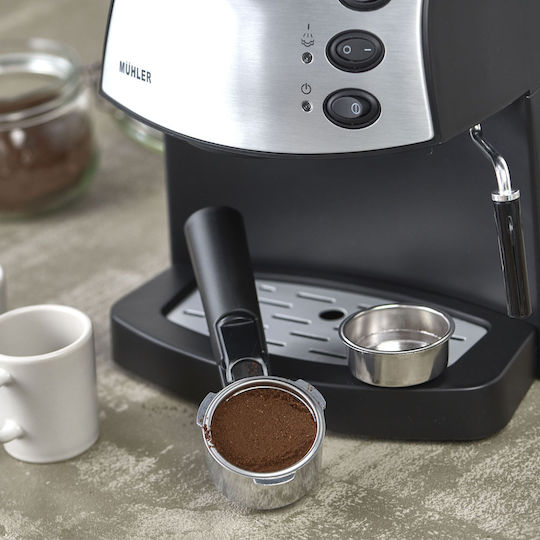 Muhler Mașină de Espresso 850W Presiune 15bar Neagră MCM-1587