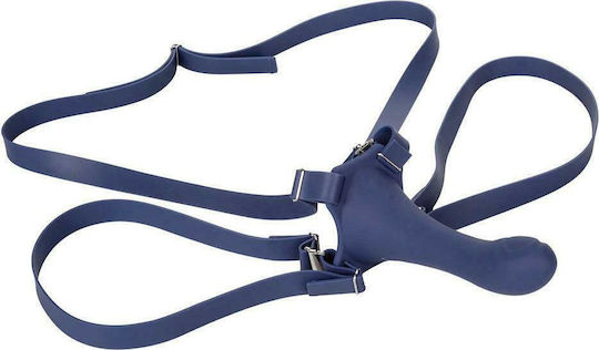 Calexotics Her Royal Harness Me2 Thumper Strap On with Rechargeable Vibe Harness με Dildo 17cm και Δόνηση σε Γκρι Χρώμα