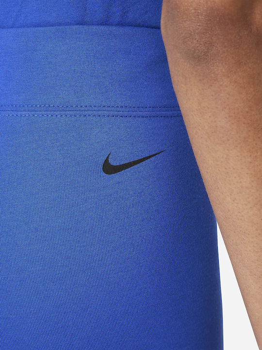 Sportswear Training Γυναικείο Ποδηλατικό Κολάν Ψηλόμεσο Μπλε