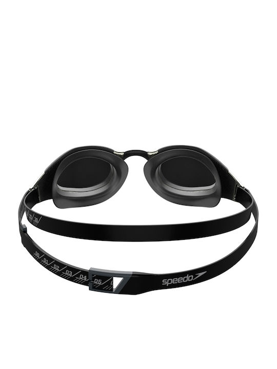 Speedo Fastskin Hyper Elite Swimming Goggles Adults with Anti-fog Lenses Black