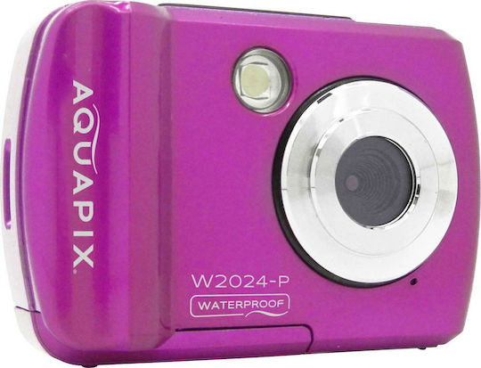 EasyPix W2024 Children's Camera 16MP with Thermal Printing Optical Zoom 8x Pink