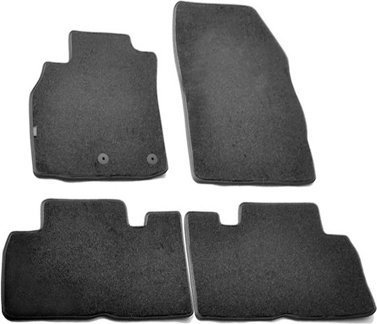 Lampa Комплект Предни и Задни Постелки 4бр от Килим за Renault Панорамен 2009-2016 Черни