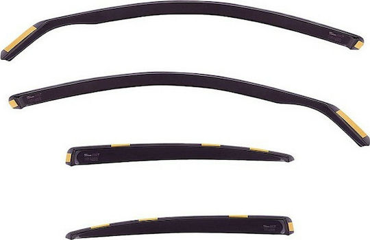 Heko Set of Windbreakers Front and Rear Car Dark Fime for Opel Insignia II 5D 2017 4pcs