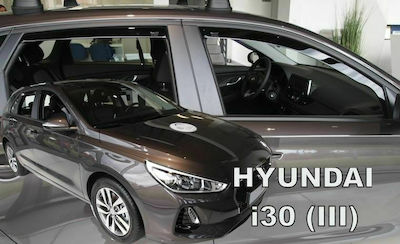 Heko Set of Windbreakers Front and Rear Car for Hyundai i30 4pcs