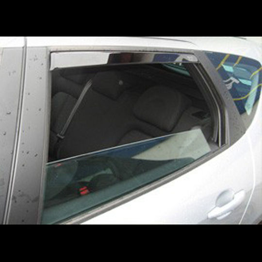Heko Set of Windbreakers Front and Rear Car Dark Fime for Peugeot 407 4pcs