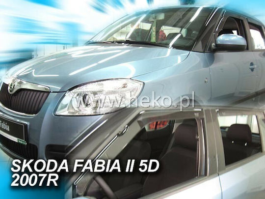 Heko Комплект Ветробрани Dark Fime за Skoda Фабия II 5D 2007 4бр