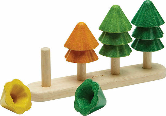 Plan Toys Παιχνίδι Στοίβαξης Δεντράκια Ταξινόμησης από Ξύλο για 18+ Μηνών