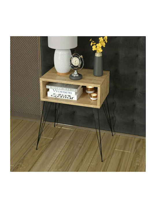 Nachttisch Naida Natural Black 45x30x59cm