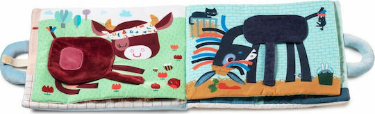 Lilliputiens Activity Book Book The Mom with the Little Ones made of Fabric for 18++ Months