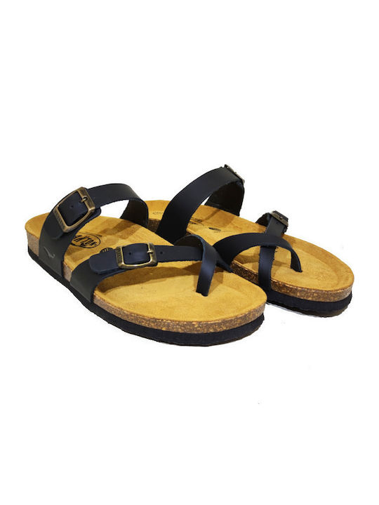 Bombay Leather Women's Flat Sandals Anatomic Apure Black