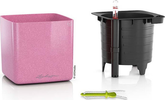 Lechuza Cube Glossy Selbstbewässernd Topf Kunststoff 14x14x14cm.