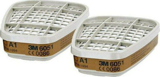 3M Mask Half Face with Filters 6059 & pre filters 5925 P2 6200 Gray
