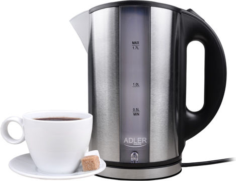 Adler Kettle 1.7lt 2000W Silver