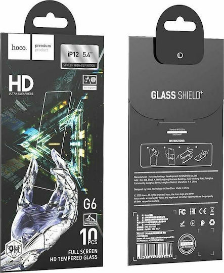 Hoco G6 Instant Full Face Tempered Glass (iPhone 12 mini)