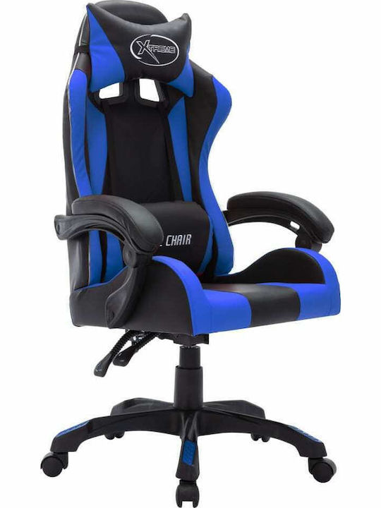 vidaXL 287996 Καρέκλα Gaming Δερματίνης με RGB Φωτισμό Black/Blue
