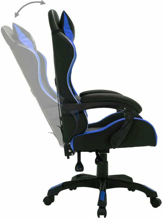 vidaXL 287996 Καρέκλα Gaming Δερματίνης με RGB Φωτισμό Black/Blue