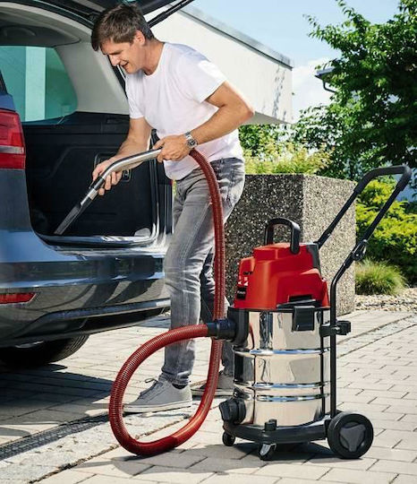 Einhell 36/30 Акумулаторна Прахосмукачка За Течности / Твърди Без Зарядно и Батерия с Пластмаса Контейнер 30лт