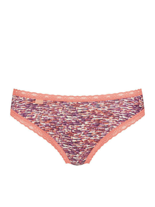 24/7 Weekend Tai Βαμβακερά Women's Slip 3Pack with Lace Coral/White