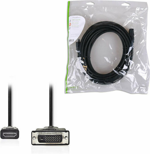 Nedis Cablu DVI-D - HDMI de sex masculin 10m Negru (CCGP34800BK100)