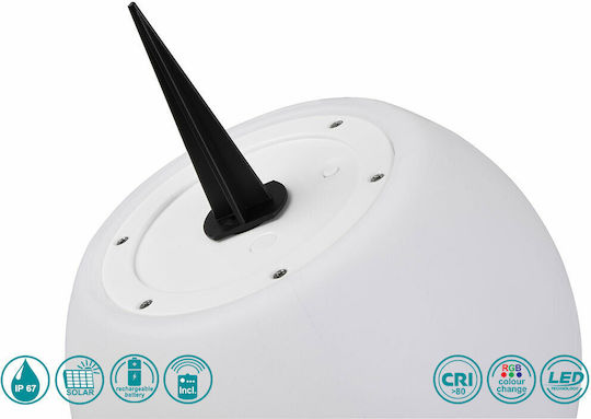 Trio Lighting Spiked Solar Light Ball 0.5W 30lm with Warm White Light 3000K IP67 20cmx17cmcm
