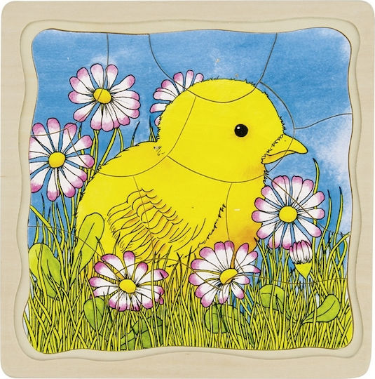 Wooden Kids Puzzle Evolution Chicken for 3+ years+ Years 44pcs Goki
