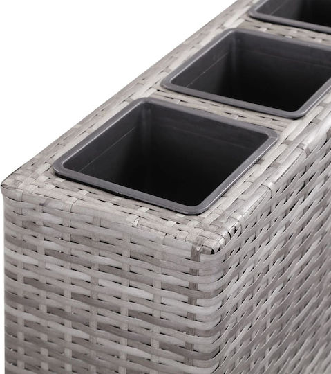 vidaXL Plastic Planter Box Grey 80x22x79 cm