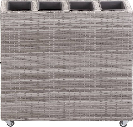 vidaXL Plastic Planter Box Grey 80x22x79 cm