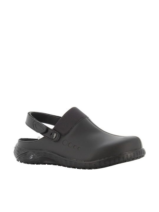 Safety Jogger Dany OB SRC Leder Clogs Schwarz