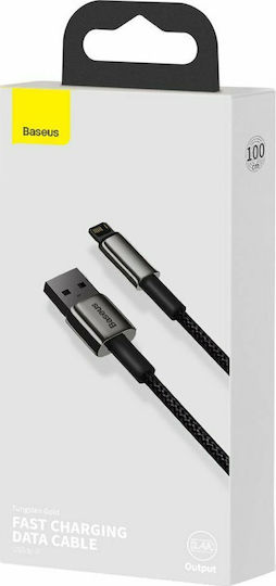 Baseus Tungsten Braided USB to Lightning Cable Μαύρο 1m (CALWJ-01)