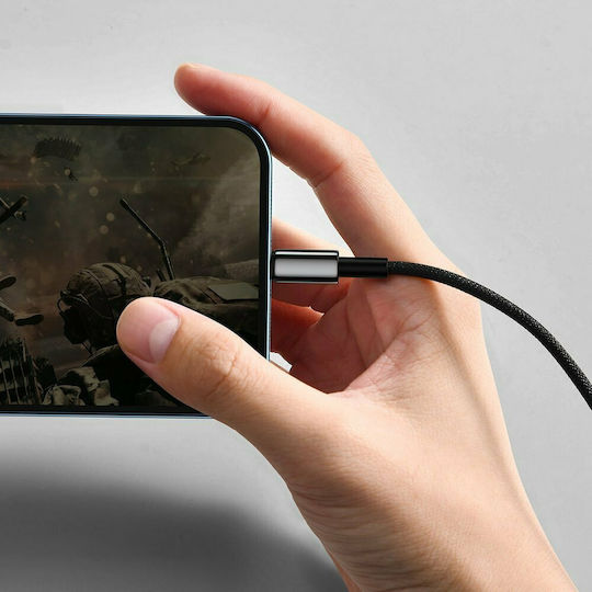 Baseus Tungsten Braided USB to Lightning Cable Μαύρο 1m (CALWJ-01)